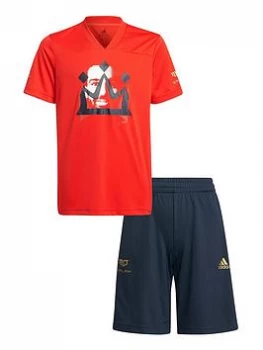 Image of adidas Mo Salah Set - Red, Size 5-6 Years