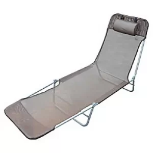 Image of Outsunny Lounge Chair 01-0337 Textilene, Steel Brown