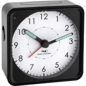 Image of TFA Dostmann 60.1510.01 Radio Alarm clock Black Fluorescent Hands