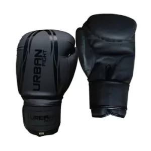 Image of Urban Fight Training Boxing Gloves Matt Black 10oz