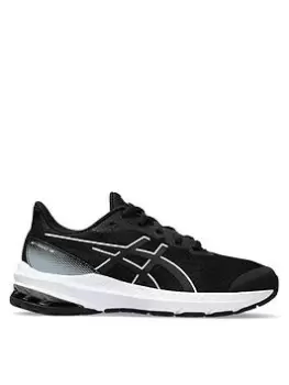 Image of Asics Kids GT-1000 12 Running Trainers - BLACK/WHITE, Black/White, Size 3 Older