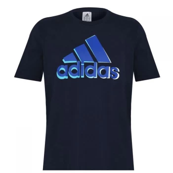 Image of adidas QT T Shirt Mens - Navy Exposure