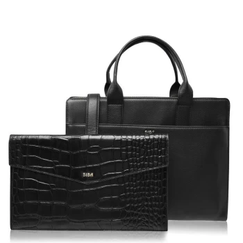 Image of Biba Crocodile Handbag - Black