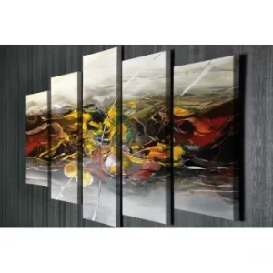 Image of BC034 Multicolor Decorative Canvas Painting (5 Pieces)