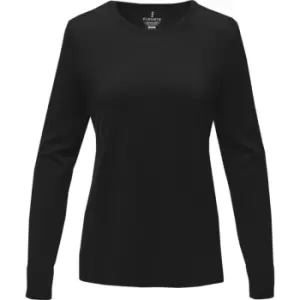 Image of Elevate Womens/Ladies Merrit Pullover (M) (Solid Black)