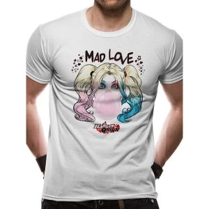 Image of Batman - Unisex XS Harley Mad Love T-Shirt (White)