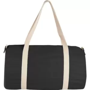 Image of Bullet The Cotton Barrel Duffel (45 x 25 x 25cm) (Solid Black) - Solid Black