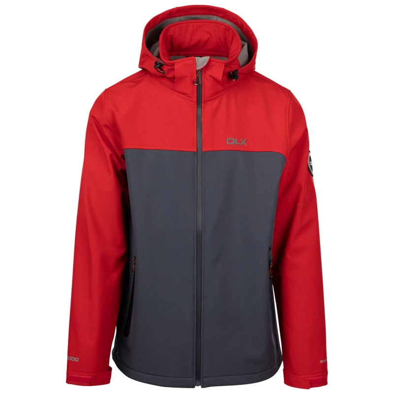 Image of Trespass Trespass Men Moyler DLX Soft Shell Jacket in Red Size: Small Red S Male 5063693782757