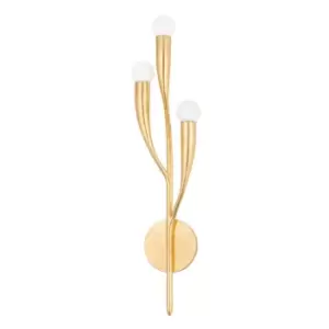 Image of Labra 3 Light Wall Sconce Gold, 2500K