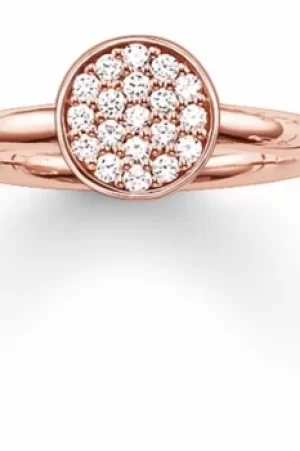 Image of Ladies Thomas Sabo Sterling Silver Size M.5 Ring TR2050-416-14-52