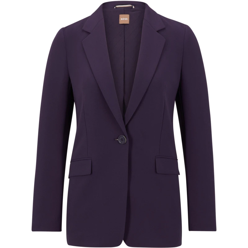 Image of Boss Womens Jocalua8 Tailored Blazer Dark Purple female 4 (XXS)