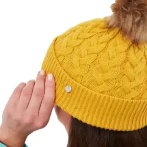 Image of Joules Womens Elena Warm Pom Pom Beanie Hat One Size