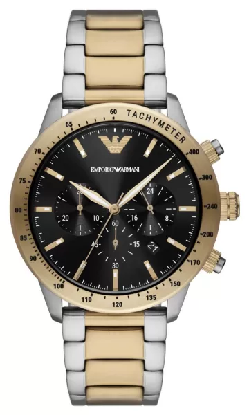 Image of Emporio Armani AR11521 Mens Black Chronograph Dial Two- Watch