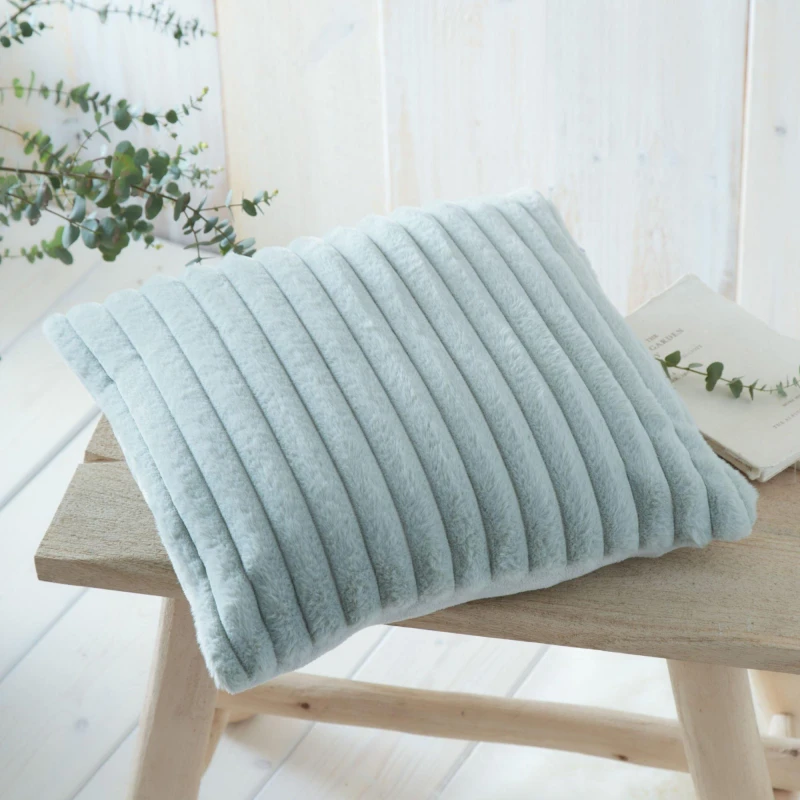 Image of Appletree 'Morritz' Faux Fur Filled Cushion Green