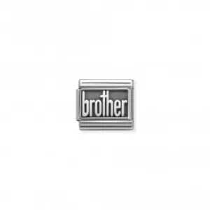 Image of Nomination Composable Classic Oxidized Silver Brother Link 330102/32