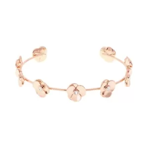 Image of Ted Baker Ladies Rose Gold Plated Parsia Pressed Flower Bangle TBJ1529-24-02