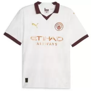 Image of Puma Manchester City Away Shirt 2023 2024 Adults - White