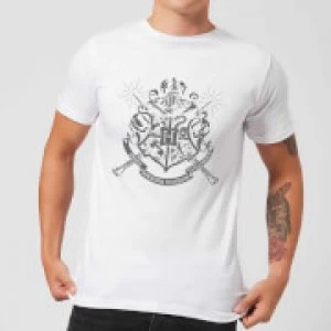 Image of Harry Potter Hogwarts House Crest Mens T-Shirt - White - L