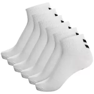 Image of Hummel Chevron 6 Pack of Socks - White