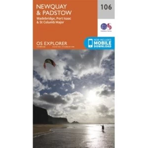Image of Newquay and Padstow by Ordnance Survey (Sheet map, folded, 2015)