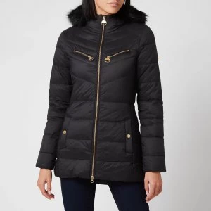 Image of Barbour International Womens Grounding Quilt Coat - Black - UK 16