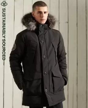 Image of Superdry Mens Everest Parka Coat Black - Size: S