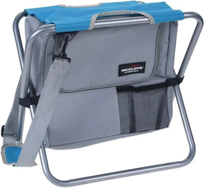 Image of Redcliffs Camping Stool Foldable with Coolerbag Blue unisex One Size