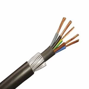 Image of Zexum 10mm 5 Core 73A 6945X Steel Wire Armoured SWA Outdoor Mains Power Cable - 1 Meter