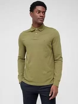 Image of Tommy Hilfiger 1985 Regular Long Sleeve Polo Shirt - Green , Green, Size S, Men