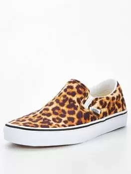 Image of Vans Leopard Classic Slip-on, Animal Print, Size 6, Women