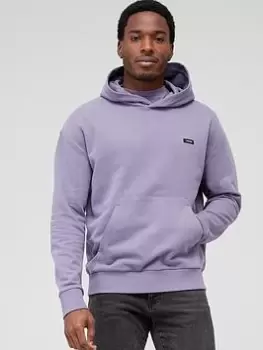 Image of Calvin Klein Cotton Comfort Hoodie - Purple, Size XL, Men