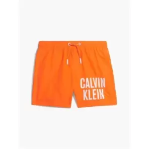 Image of Calvin Klein Drawstring Swim Shorts - Orange
