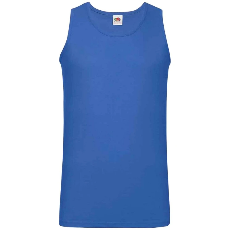 Image of Fruit Of The Loom Fruit of the Loom Men Valueweight Athletic Tank Top in Blue Size: Small Blue S Male 5063527507044