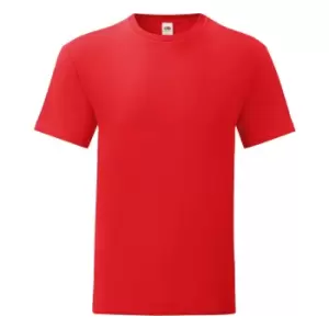 Image of Fruit Of The Loom Mens Iconic T-Shirt (4XL) (Red)