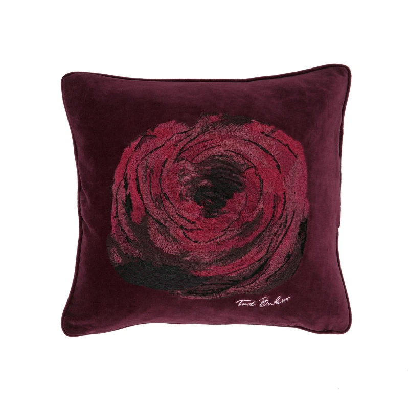 Image of Ted Baker 'Expressionist Floral' Cotton Velvet Cushion Size: 45cm x 45cm Multi 45cm x 45cm Unisex 5016709691659