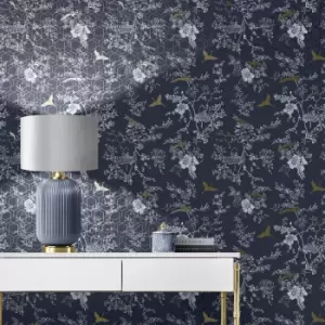 Image of Lipsy Himara Wallpaper Himara Blue and Gold