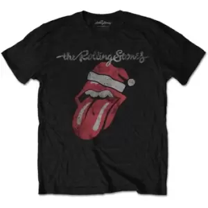 Image of The Rolling Stones - Santa Lick Unisex XX-Large T-Shirt - Black