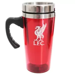 Image of Liverpool FC Official Football Crest Aluminium Travel Mug (One Size) (Red)