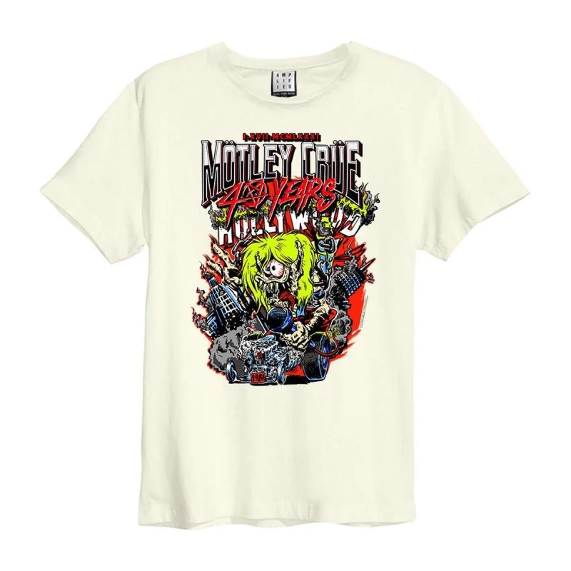 Image of Amplified Amplified Men 40 Years Motley Crue T-Shirt in White Size: X-Small White XS Male 5063238019461