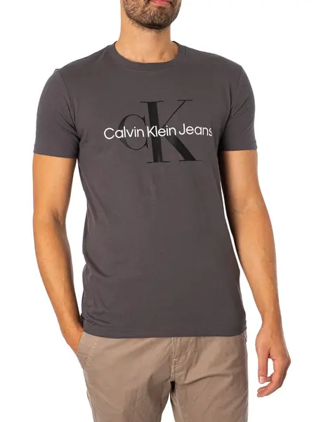 Image of Calvin Klein Jeans Seasonal Monologo T-Shirt Dark Grey M