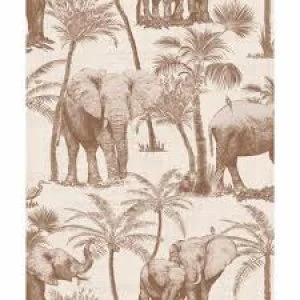 Image of Arthouse Elephant Grove Coffee Wallpaper