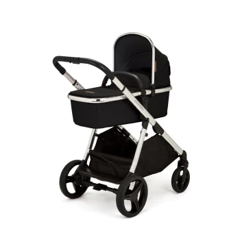 Image of Ickle Bubba Eclipse 2 In 1 Carrycot & Pushchair - Chrome / Jet Black / Black
