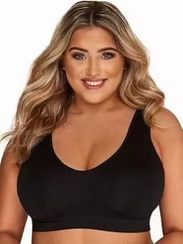 Image of Yours Seamless Padded Bra - Black, Size 18-20, Women