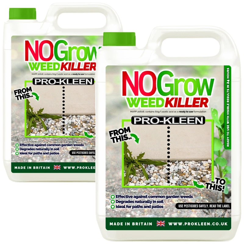 Image of ProKleen NO Grow Double Strength Weed & Moss Killer Glyphosate Free 2 x 5L White unisex