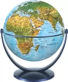 Image of Physical World Globe 15cm : Swivel and Tilt World Physical Globe