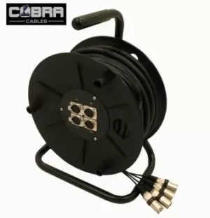 Image of Cobra Microphone Snake Lead On Reel 25m 4 Inputs