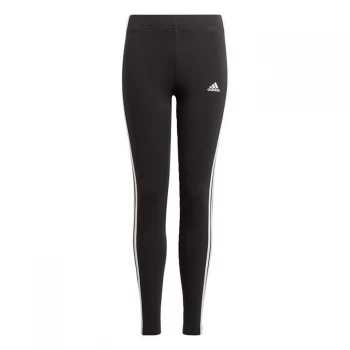 Image of adidas Girls Essentials 3-Stripes Leggings - Black / White