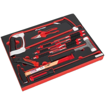 Image of Sealey 13 Piece Hammer, Hacksaw and Punch Set in Module Tray for AP24 Tool Chests