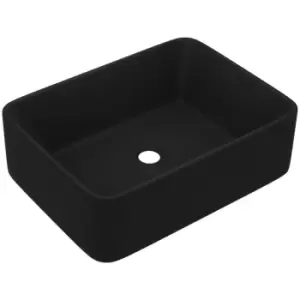 Image of Luxury Wash Basin Matt Black 41x30x12cm Ceramic Vidaxl Black