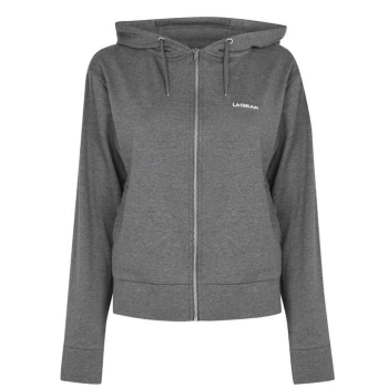 Image of LA Gear Interlock Zip Thru Hoodie Ladies - Charcoal Marl